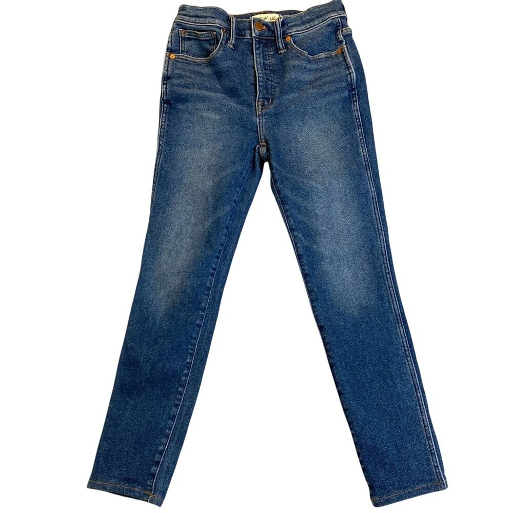 Madewell Womens  Jeans Size 26 10" High-Rise Skinny Blue Cotton Blend Denim